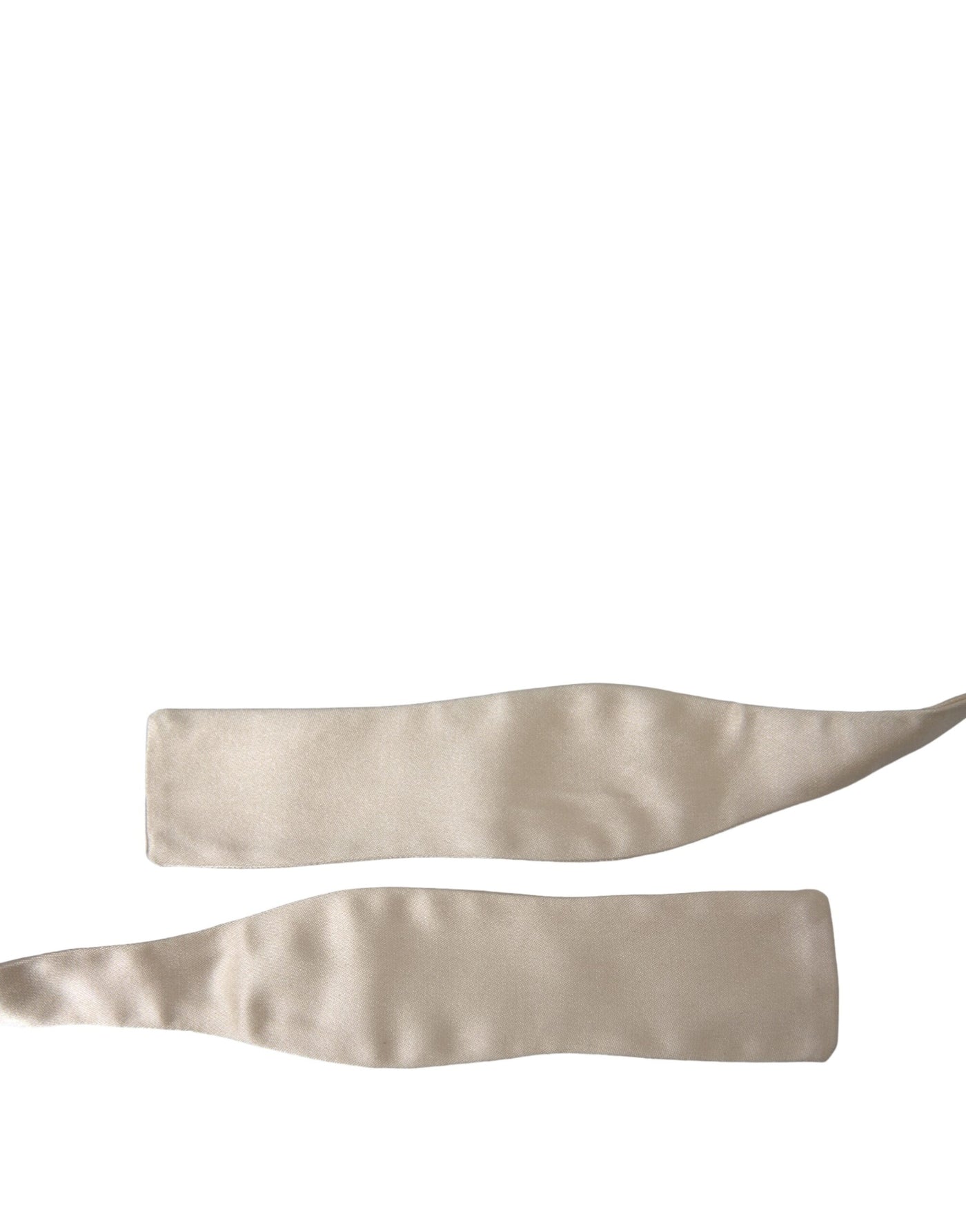 Cravate fine en soie beige Dolce &amp; Gabbana pour homme