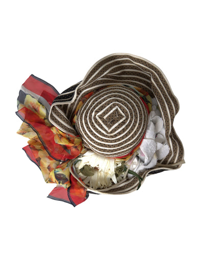 Chapeau souple à large bord fantaisie multicolore Dolce &amp; Gabbana