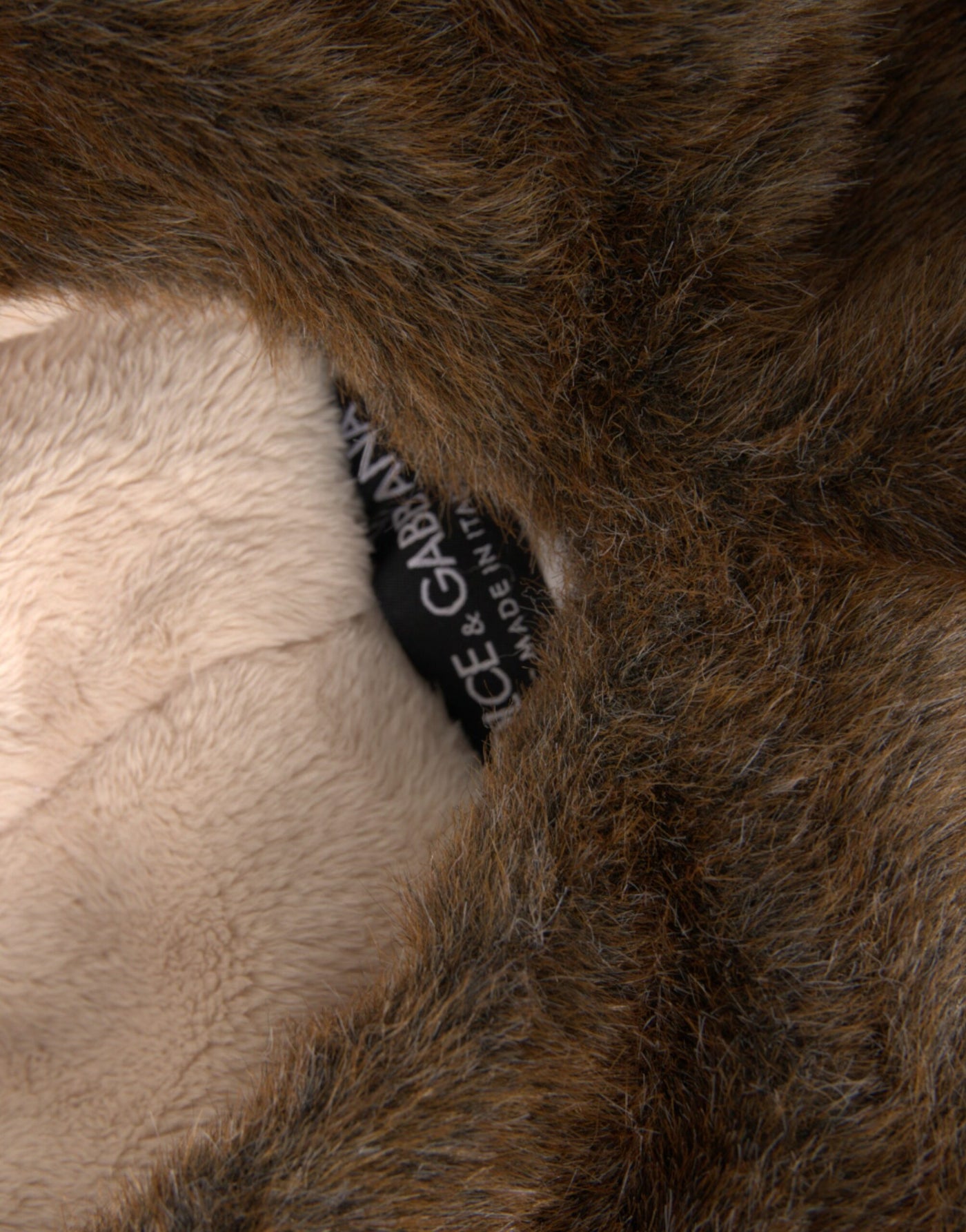 Chapeau en fausse fourrure de cerf marron Dolce &amp; Gabbana