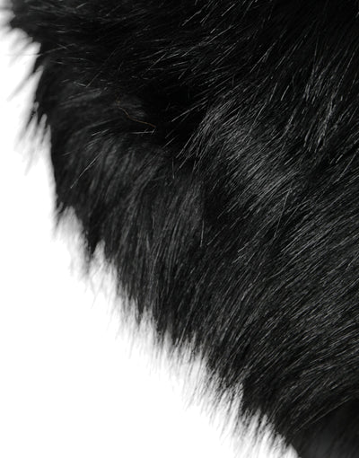 Bob en fausse fourrure noire Dolce &amp; Gabbana pour femme
