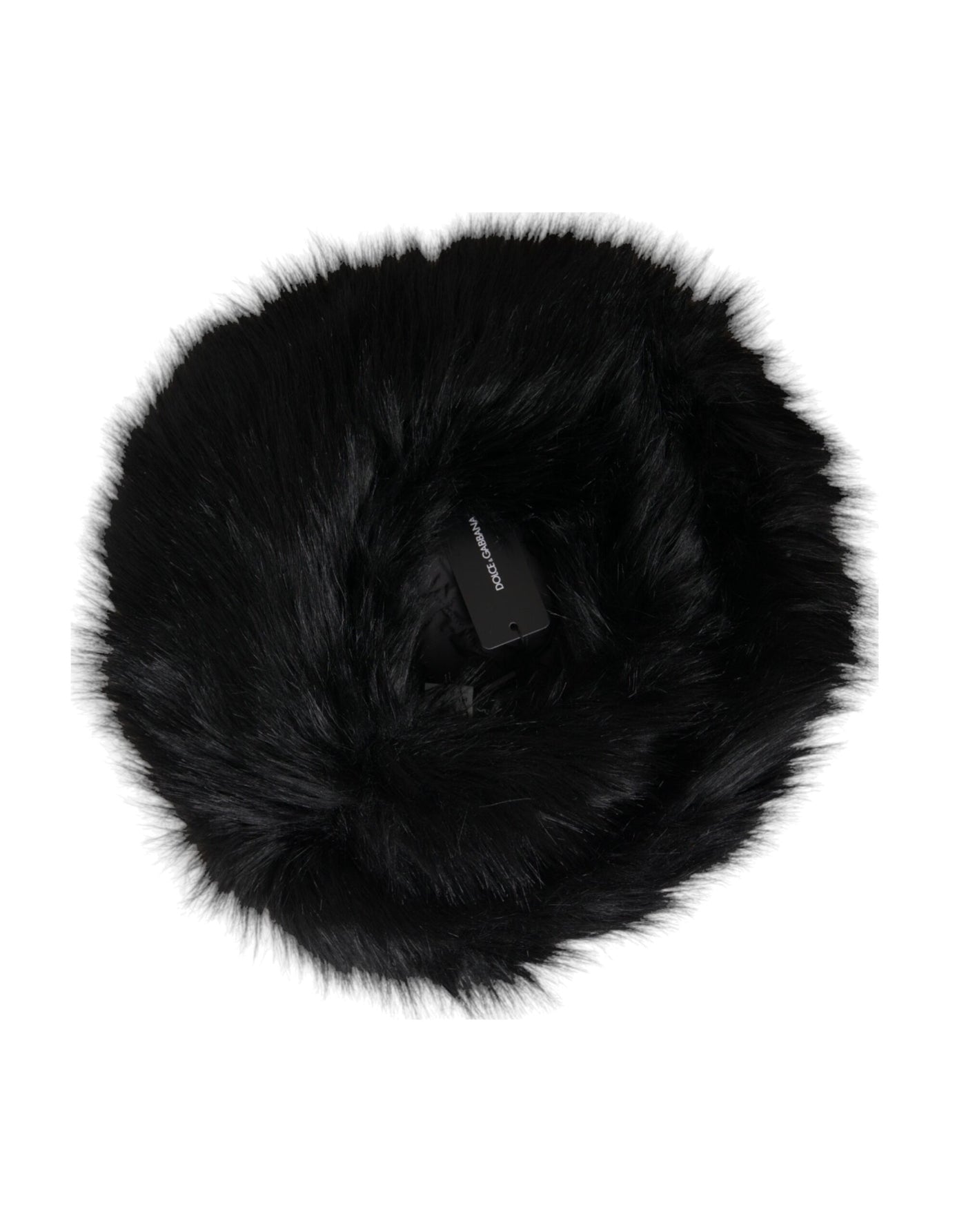 Bob en fausse fourrure noire Dolce &amp; Gabbana pour femme