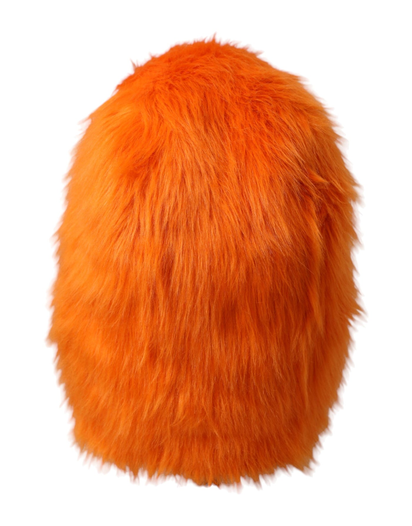 Chapeau enveloppant en fausse fourrure orange Dolce &amp; Gabbana