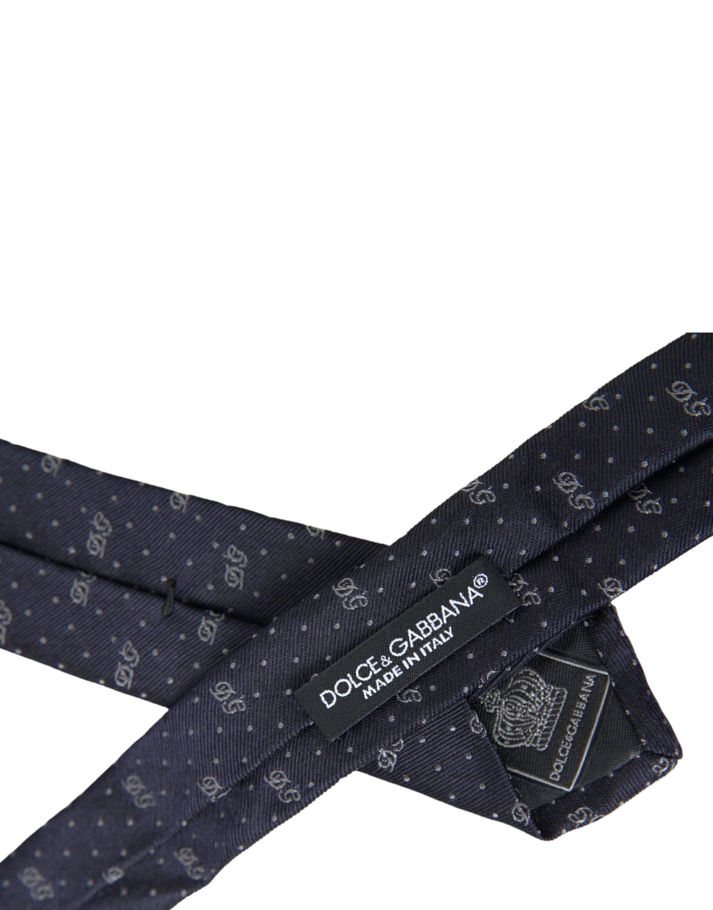 Cravate ajustable Dolce &amp; Gabbana bleue avec logo DG 100 % soie