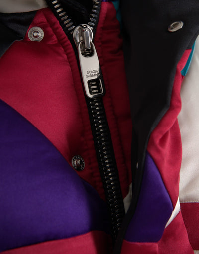 Dolce &amp; Gabbana Multicolor Logo Windbreaker Pufferjack