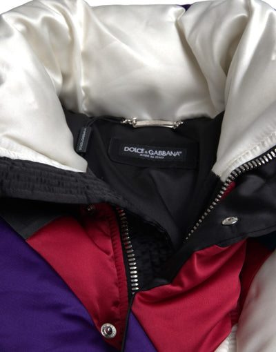 Dolce &amp; Gabbana Multicolor Logo Windbreaker Pufferjack