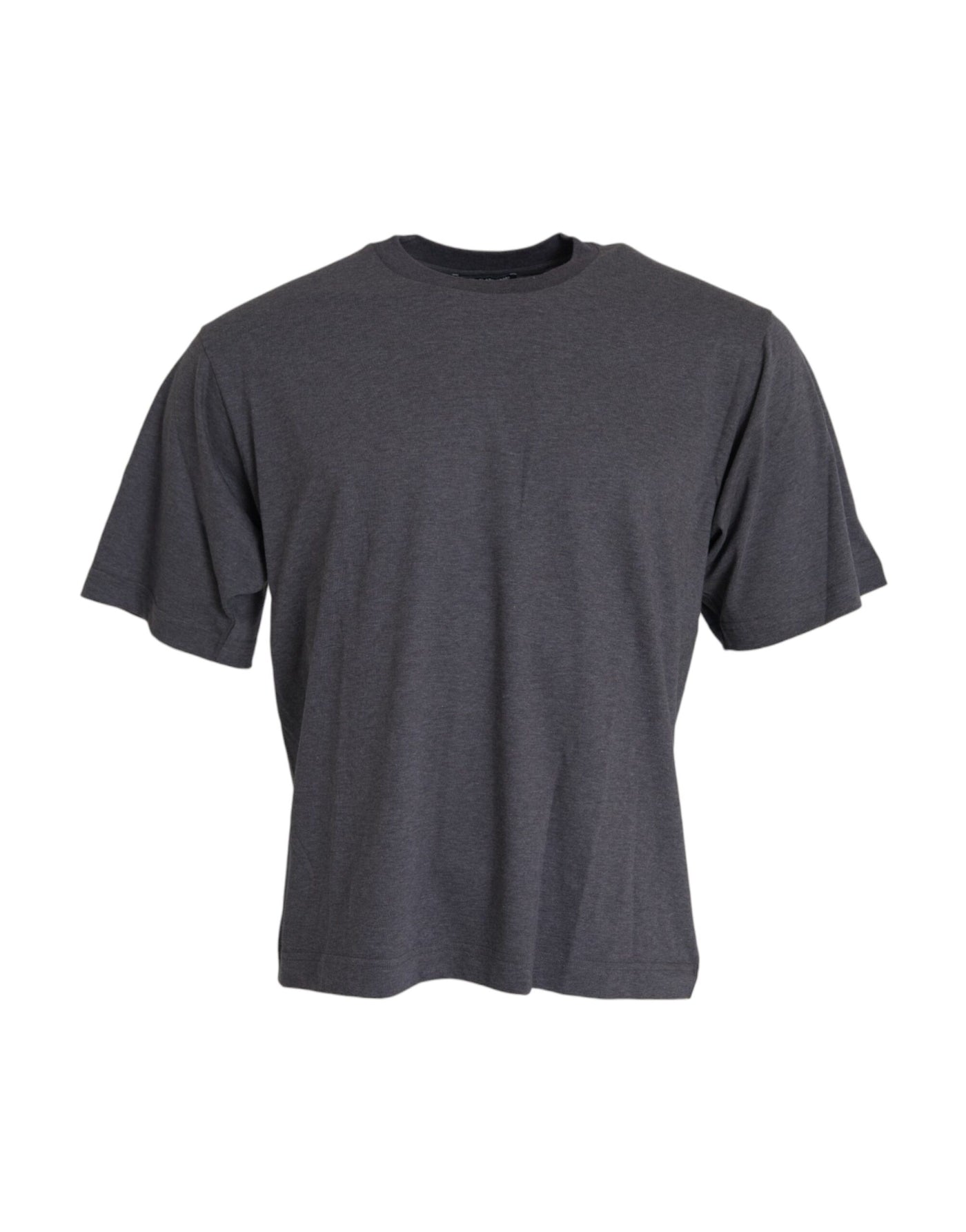 T-shirt à manches courtes et col rond en coton gris Dolce &amp; Gabbana