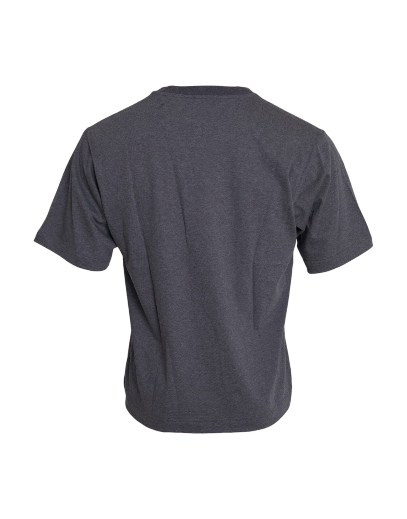 T-shirt à manches courtes et col rond en coton gris Dolce &amp; Gabbana