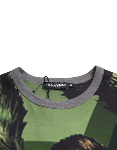 T-shirt à manches courtes en coton Gorilla vert Dolce &amp; Gabbana