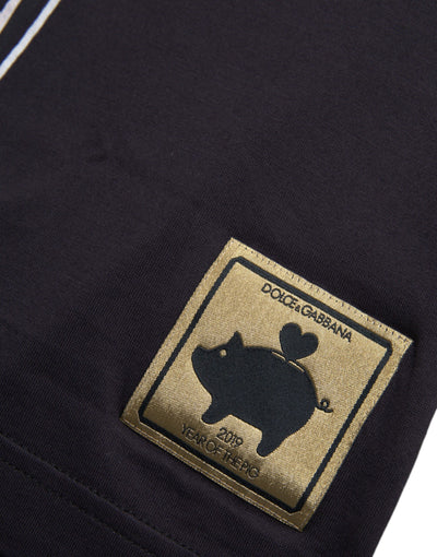 T-shirt Dolce &amp; Gabbana en coton noir Année du Cochon 2019