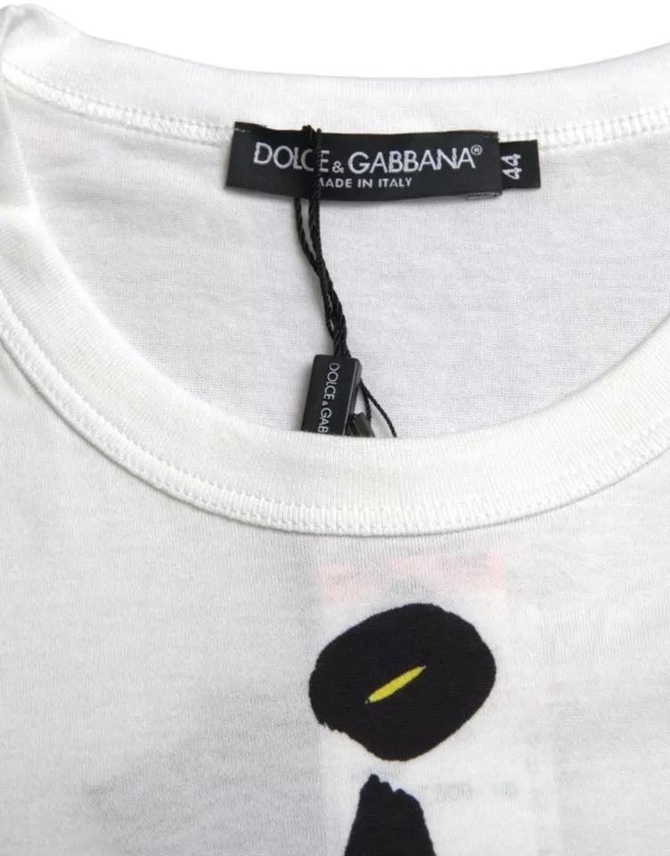 T-shirt à manches courtes en coton blanc Dolce &amp; Gabbana pour homme