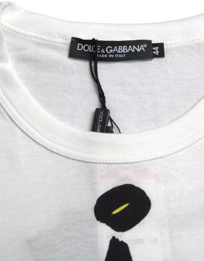 T-shirt à manches courtes en coton blanc Dolce &amp; Gabbana pour homme