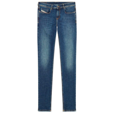 Dieselblauwe katoenen jeans en broek