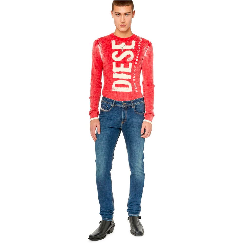 Dieselblauwe katoenen jeans en broek
