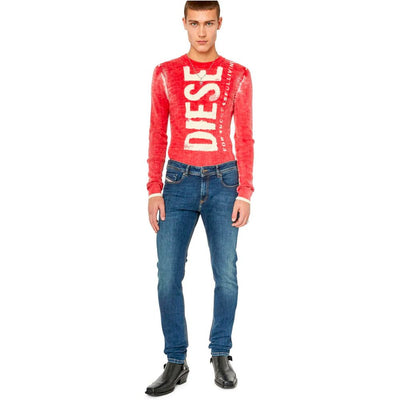 Dieselblauwe katoenen jeans en broek