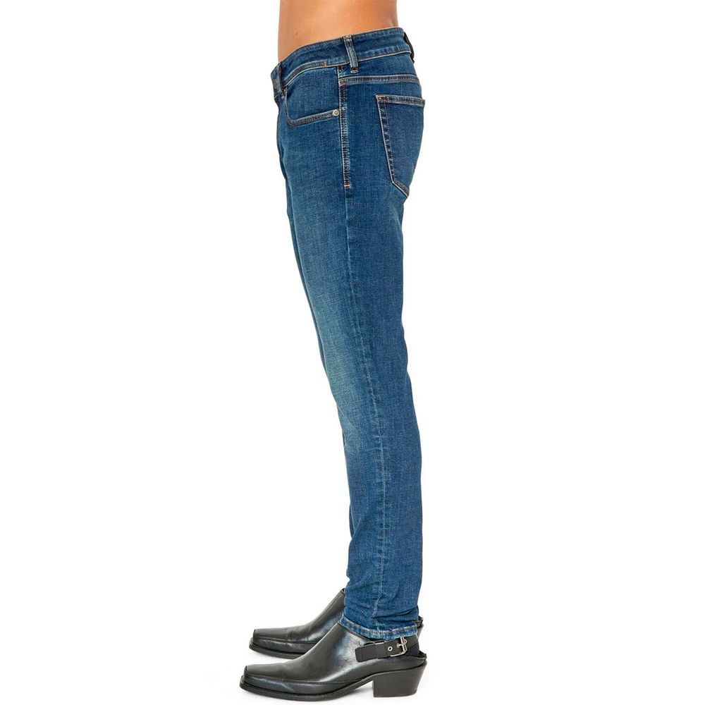 Dieselblauwe katoenen jeans en broek
