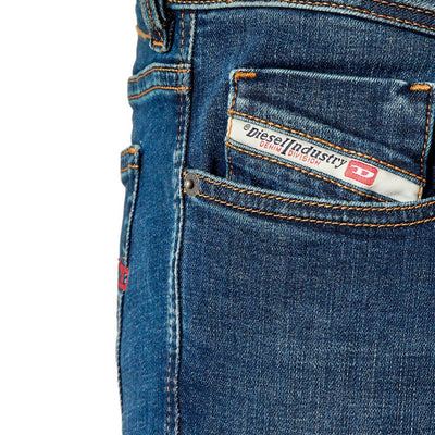 Dieselblauwe katoenen jeans en broek