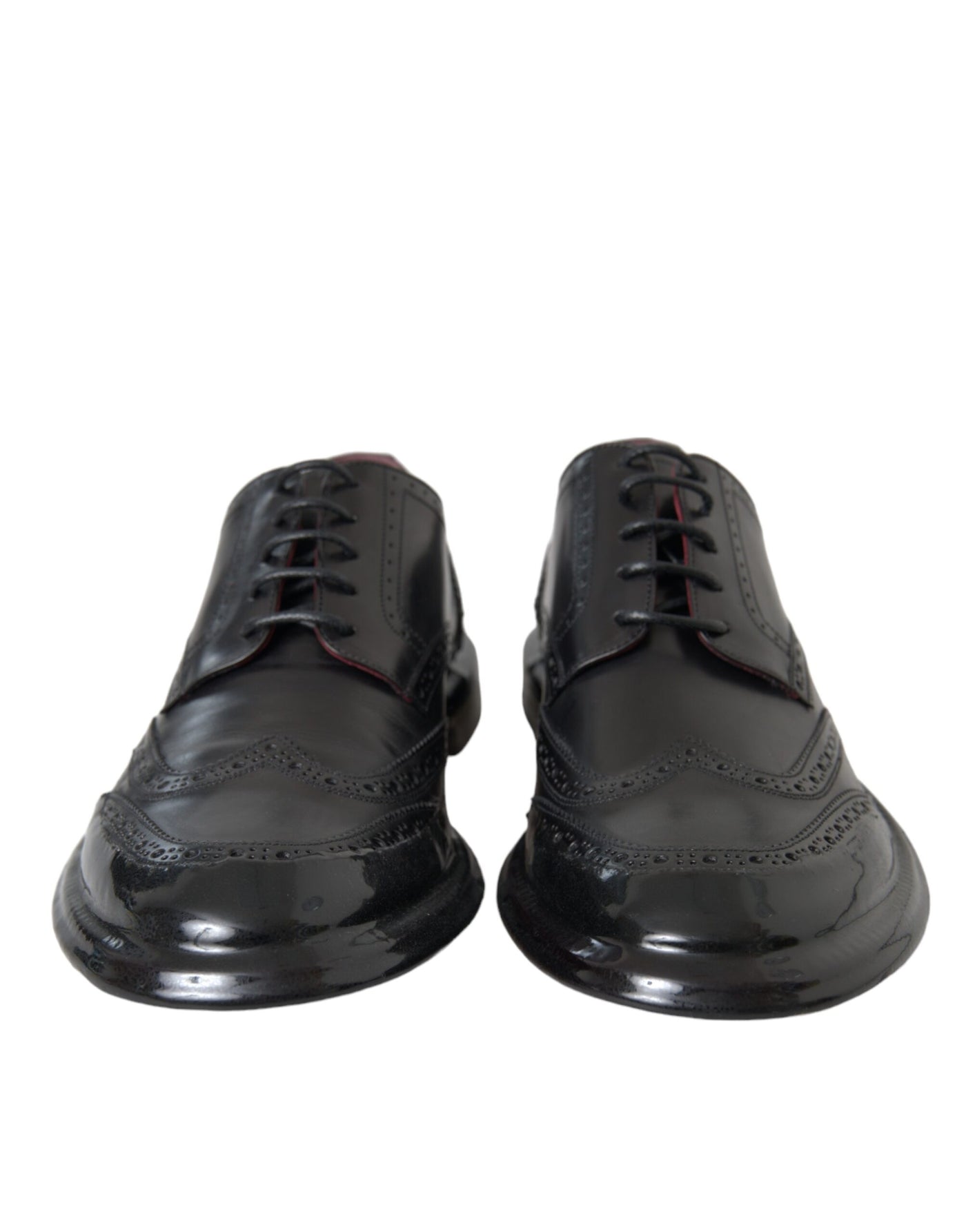 Dolce &amp; Gabbana Zwarte Leren Oxford Wingtip Formele Herenschoenen