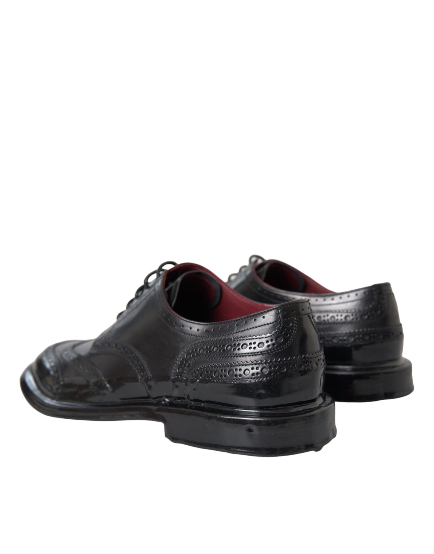 Dolce &amp; Gabbana Zwarte Leren Oxford Wingtip Formele Herenschoenen