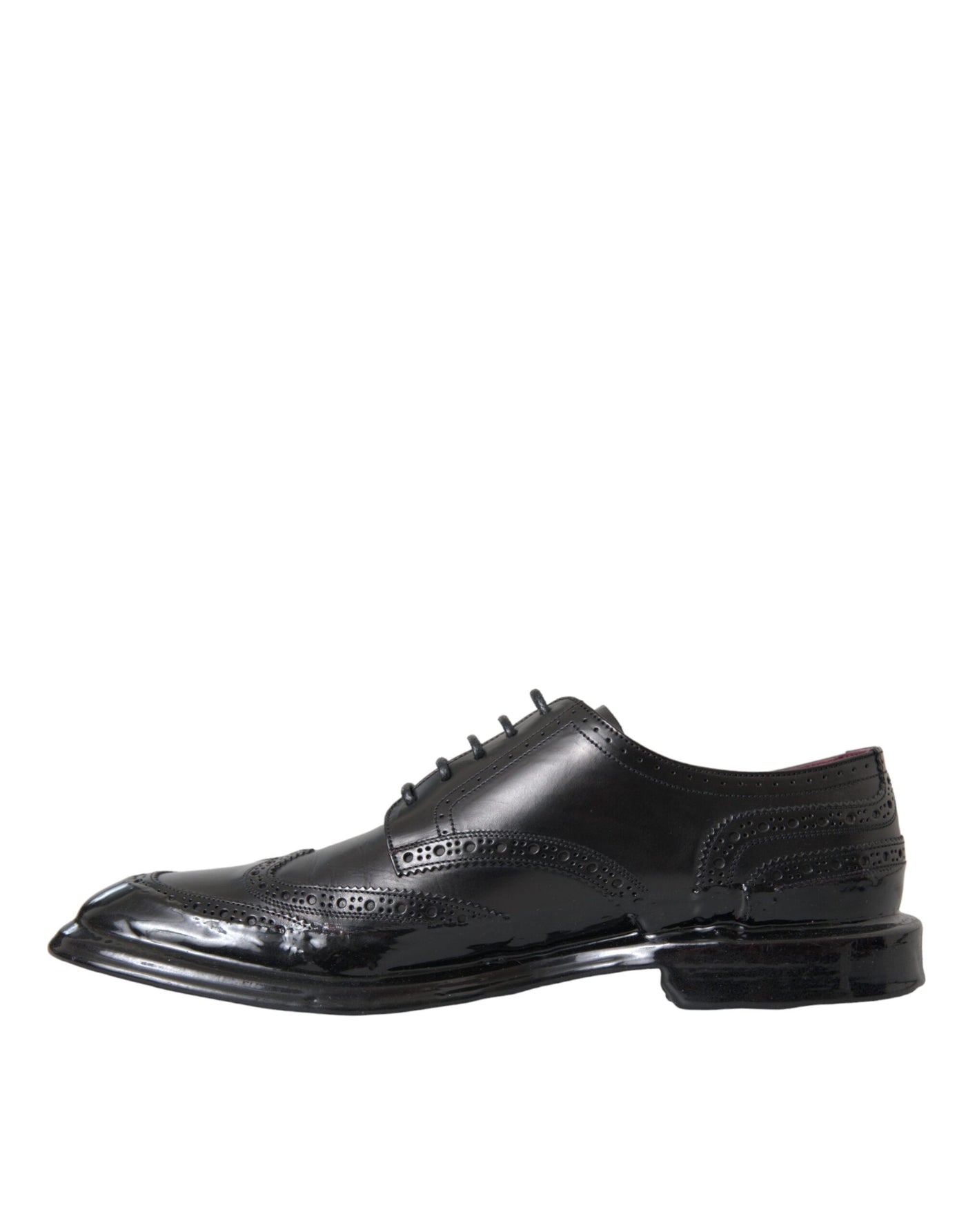 Dolce &amp; Gabbana Zwarte Leren Oxford Wingtip Formele Herenschoenen