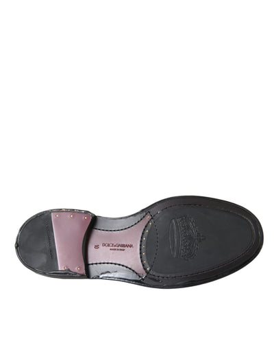 Dolce &amp; Gabbana Zwarte Leren Oxford Wingtip Formele Herenschoenen