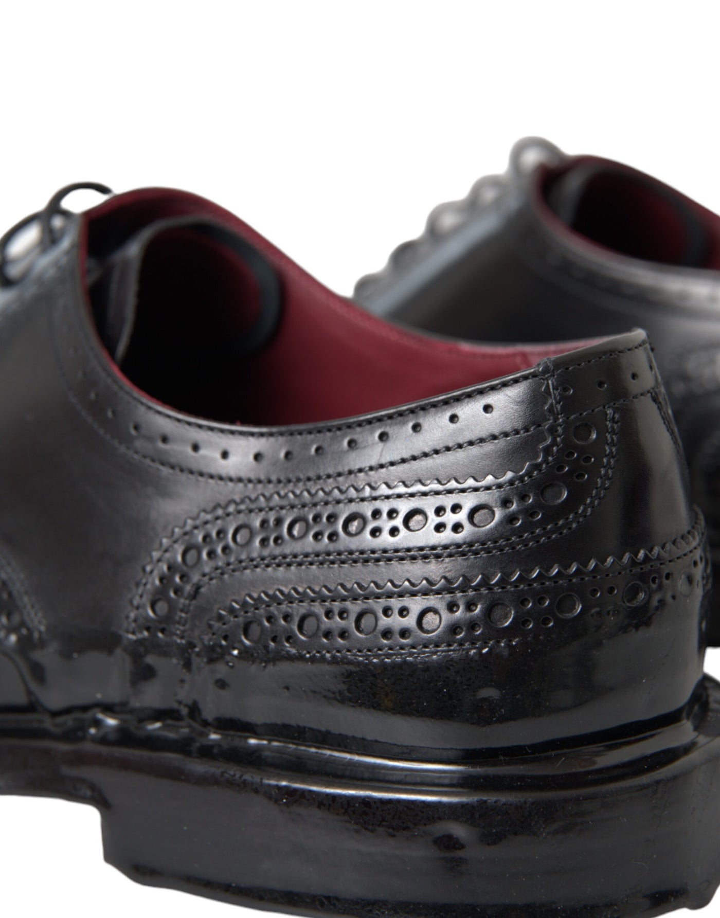 Dolce &amp; Gabbana Zwarte Leren Oxford Wingtip Formele Herenschoenen