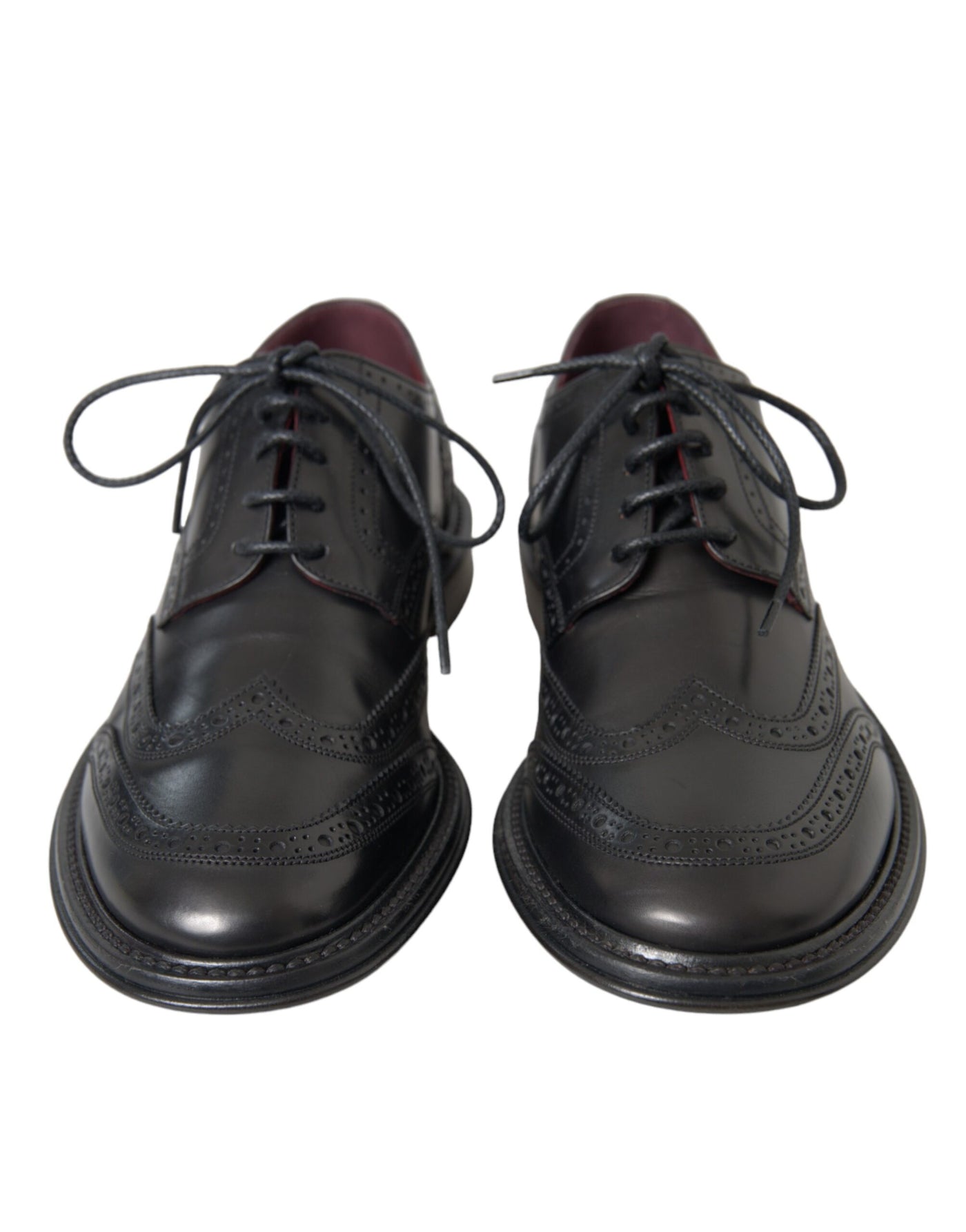 Dolce &amp; Gabbana Zwarte Leren Oxford Wingtip Formele Herenschoenen