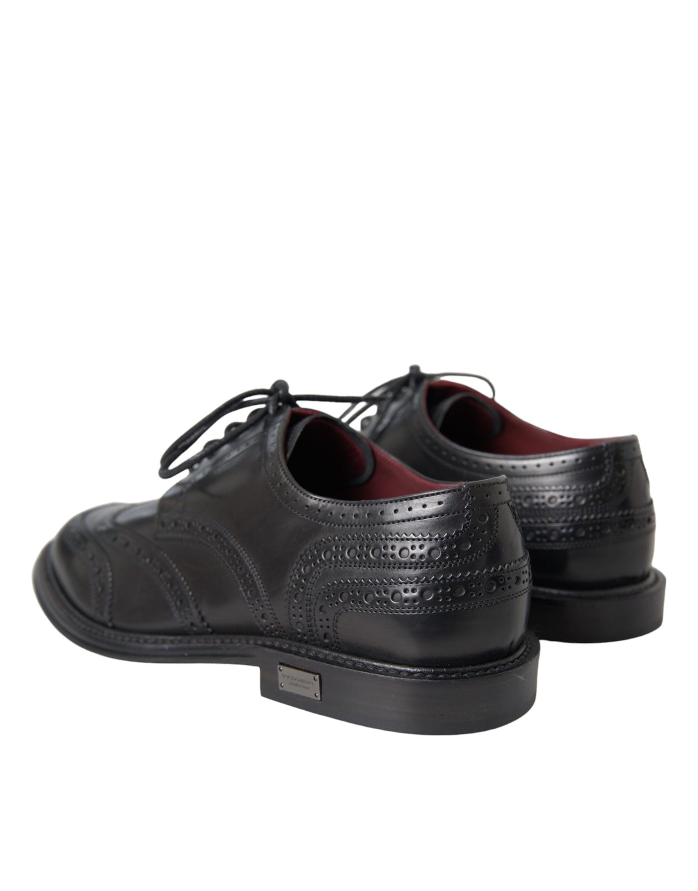 Dolce &amp; Gabbana Zwarte Leren Oxford Wingtip Formele Herenschoenen
