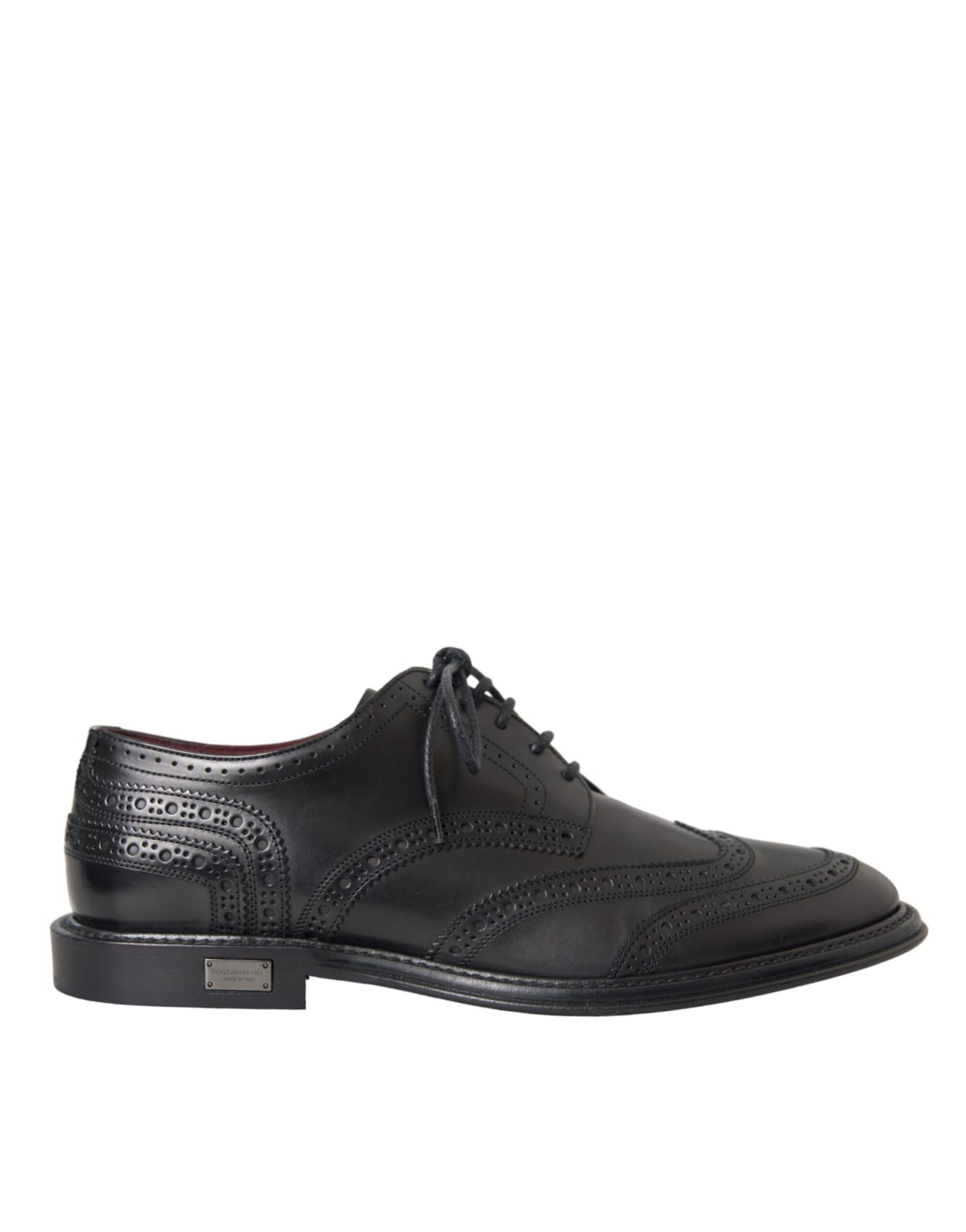 Dolce &amp; Gabbana Zwarte Leren Oxford Wingtip Formele Herenschoenen