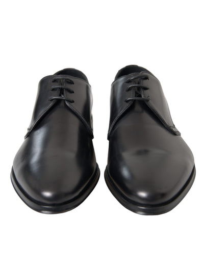 Dolce &amp; Gabbana Zwarte Leren Derby Formele Herenschoenen