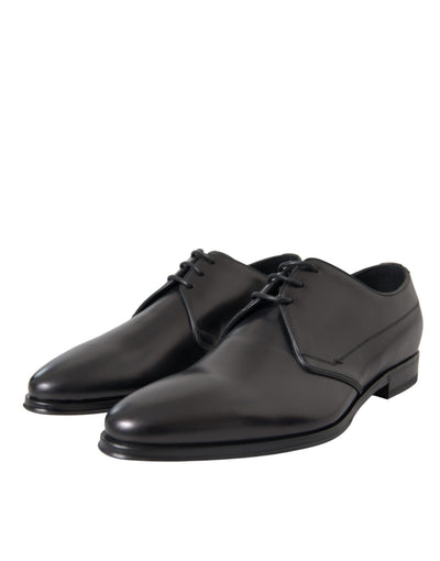 Dolce &amp; Gabbana Zwarte Leren Derby Formele Herenschoenen