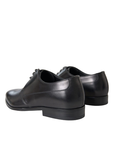 Dolce &amp; Gabbana Zwarte Leren Derby Formele Herenschoenen