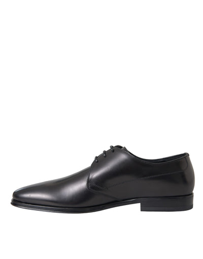 Dolce &amp; Gabbana Zwarte Leren Derby Formele Herenschoenen