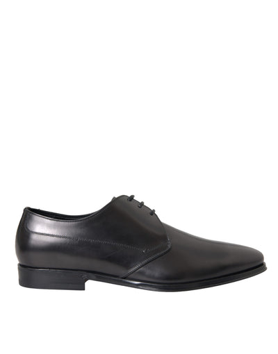 Dolce &amp; Gabbana Zwarte Leren Derby Formele Herenschoenen