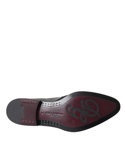 Dolce &amp; Gabbana Zwarte Leren Derby Formele Herenschoenen
