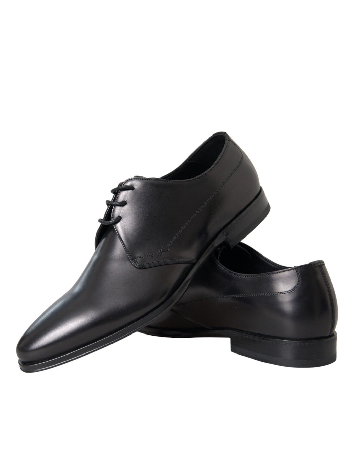 Dolce &amp; Gabbana Zwarte Leren Derby Formele Herenschoenen