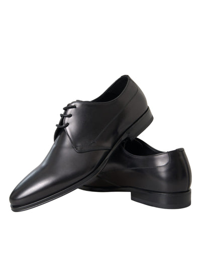 Dolce &amp; Gabbana Zwarte Leren Derby Formele Herenschoenen