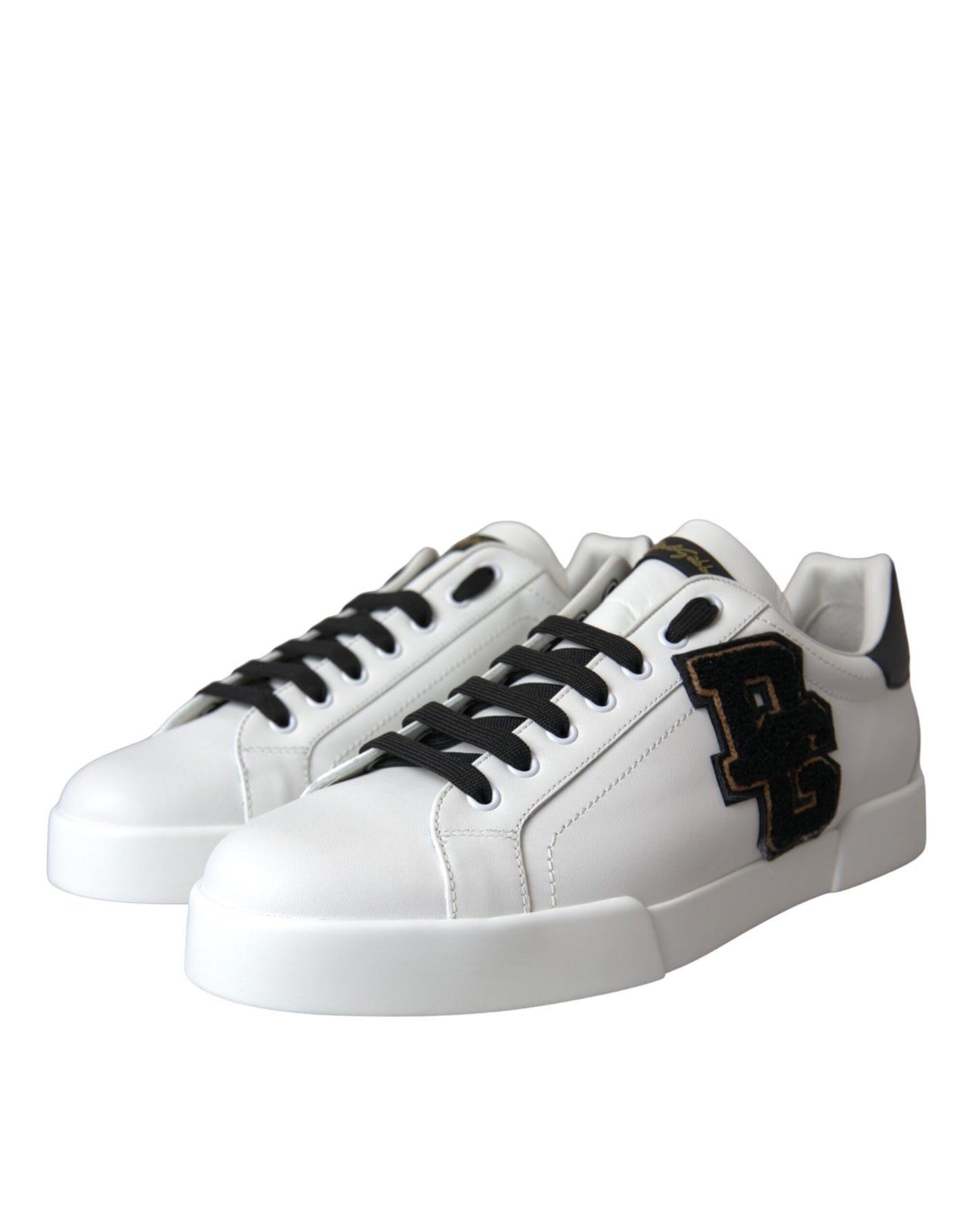 Dolce &amp; Gabbana witte leren DG Logo casual lage sneakers