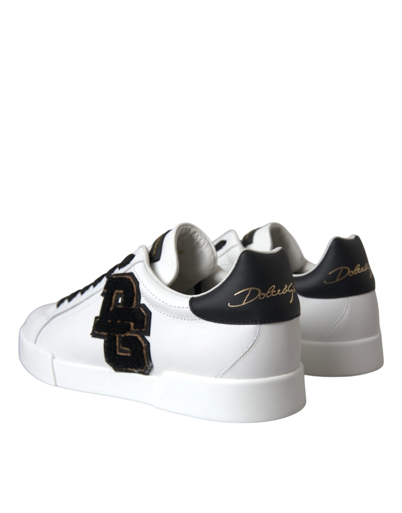 Dolce &amp; Gabbana witte leren DG Logo casual lage sneakers