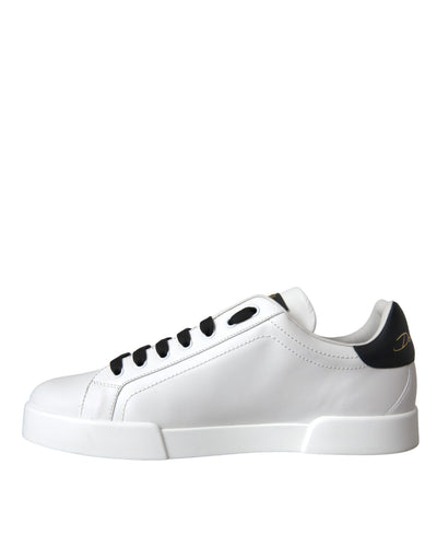 Dolce &amp; Gabbana witte leren DG Logo casual lage sneakers