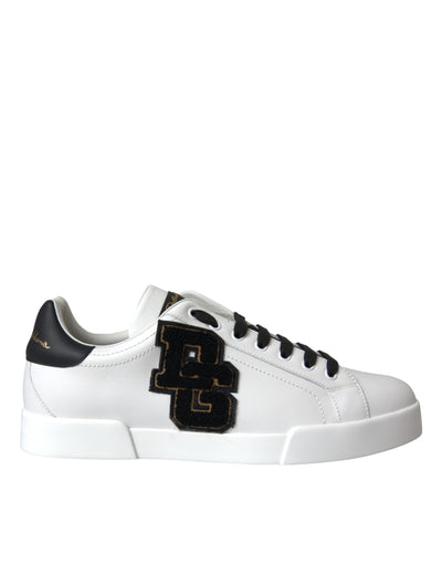 Dolce &amp; Gabbana witte leren DG Logo casual lage sneakers