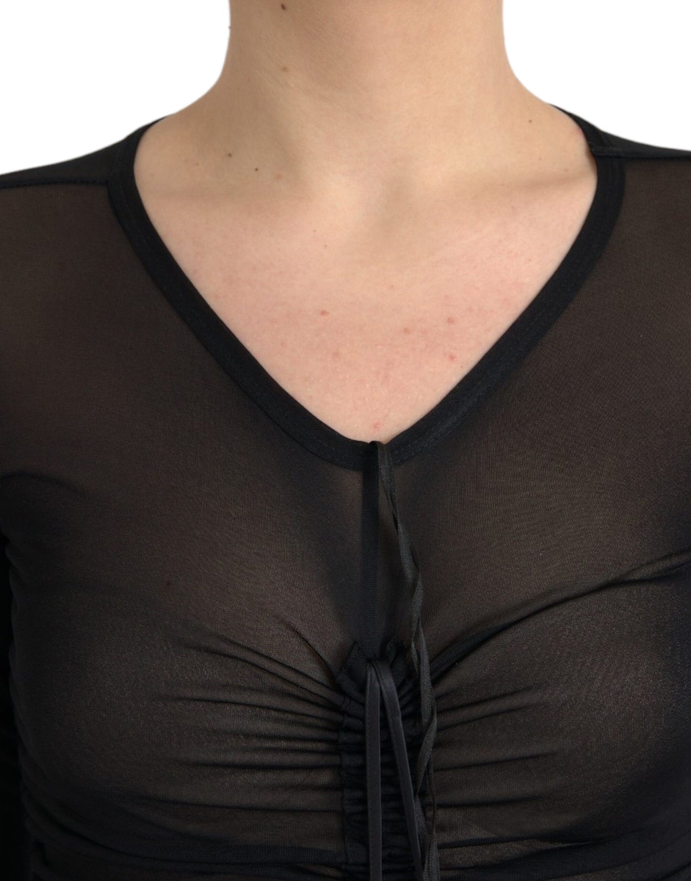 Robe fourreau mi-longue noire transparente Dolce &amp; Gabbana