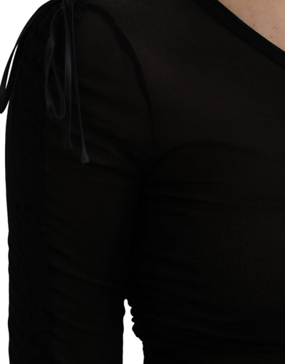 Robe fourreau mi-longue noire transparente Dolce &amp; Gabbana