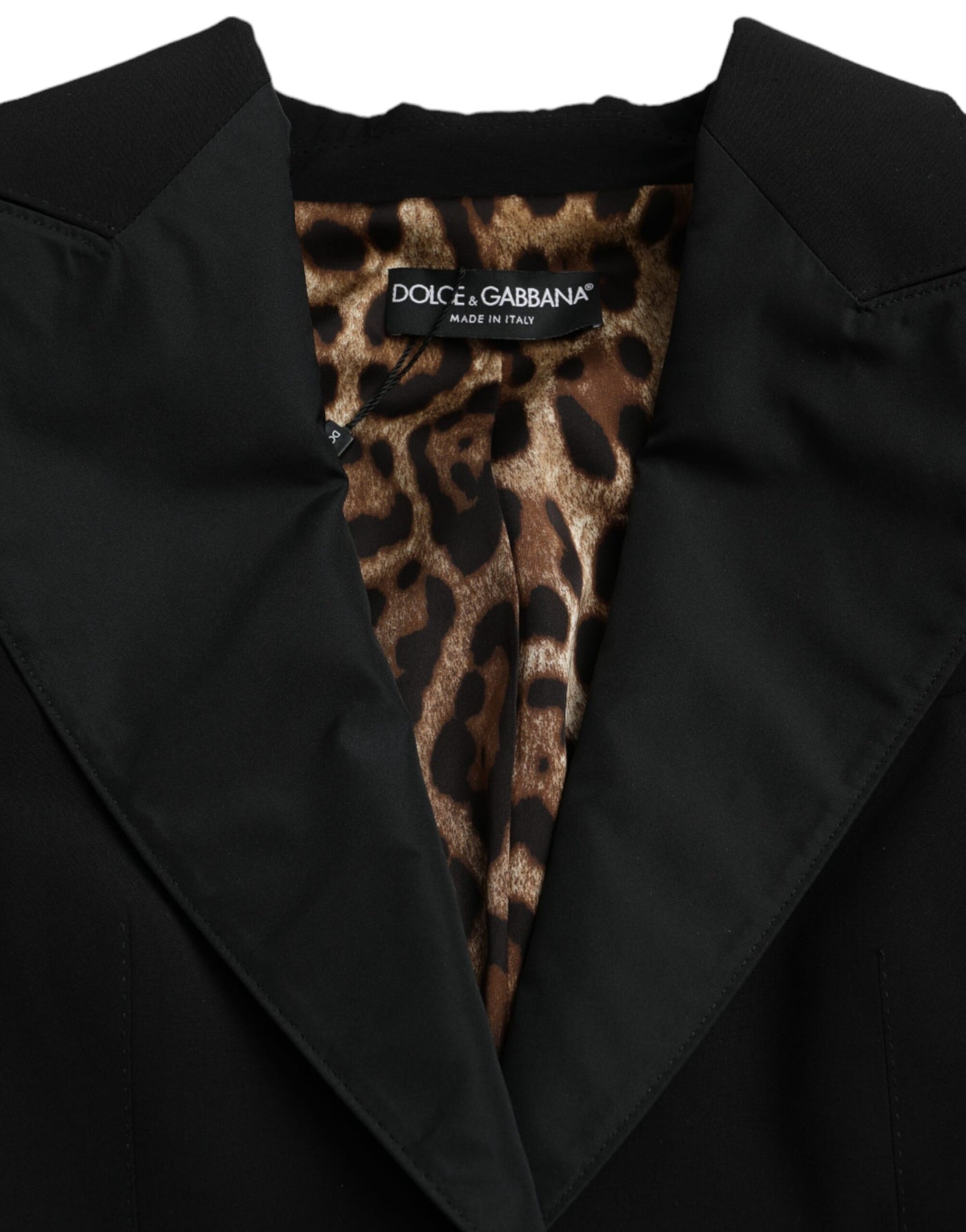Veste courte à manches bouffantes en polyester noir Dolce &amp; Gabbana