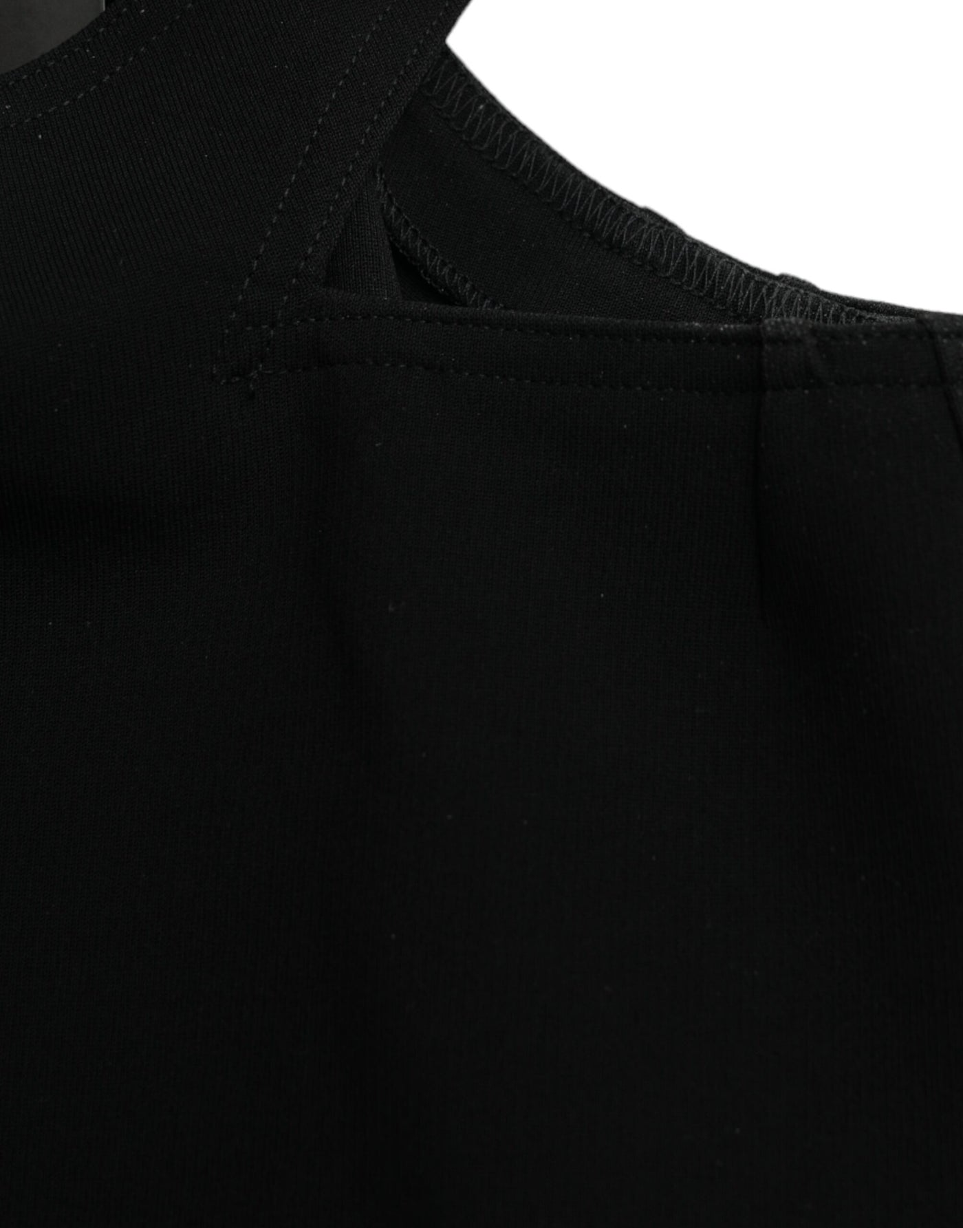 Débardeur court noir sans manches à col rond Dolce &amp; Gabbana