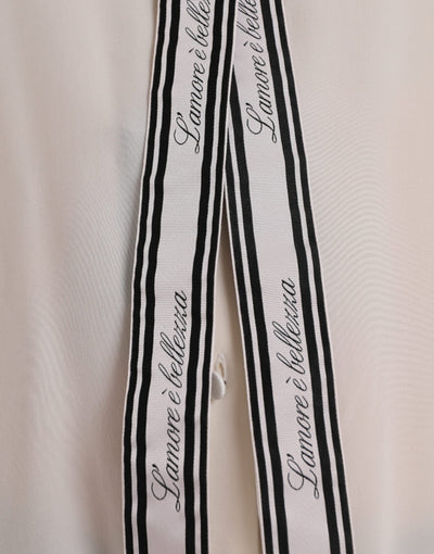 Dolce &amp; Gabbana Off White Blouse met Lange Mouwen en Knoopjes