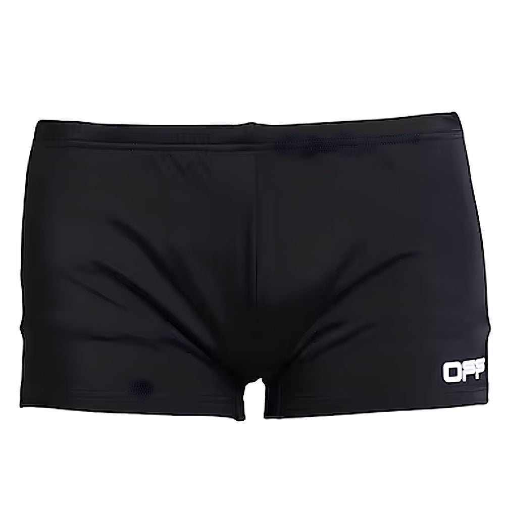 Off-White Zwarte Nylon Zwembroek voor Heren