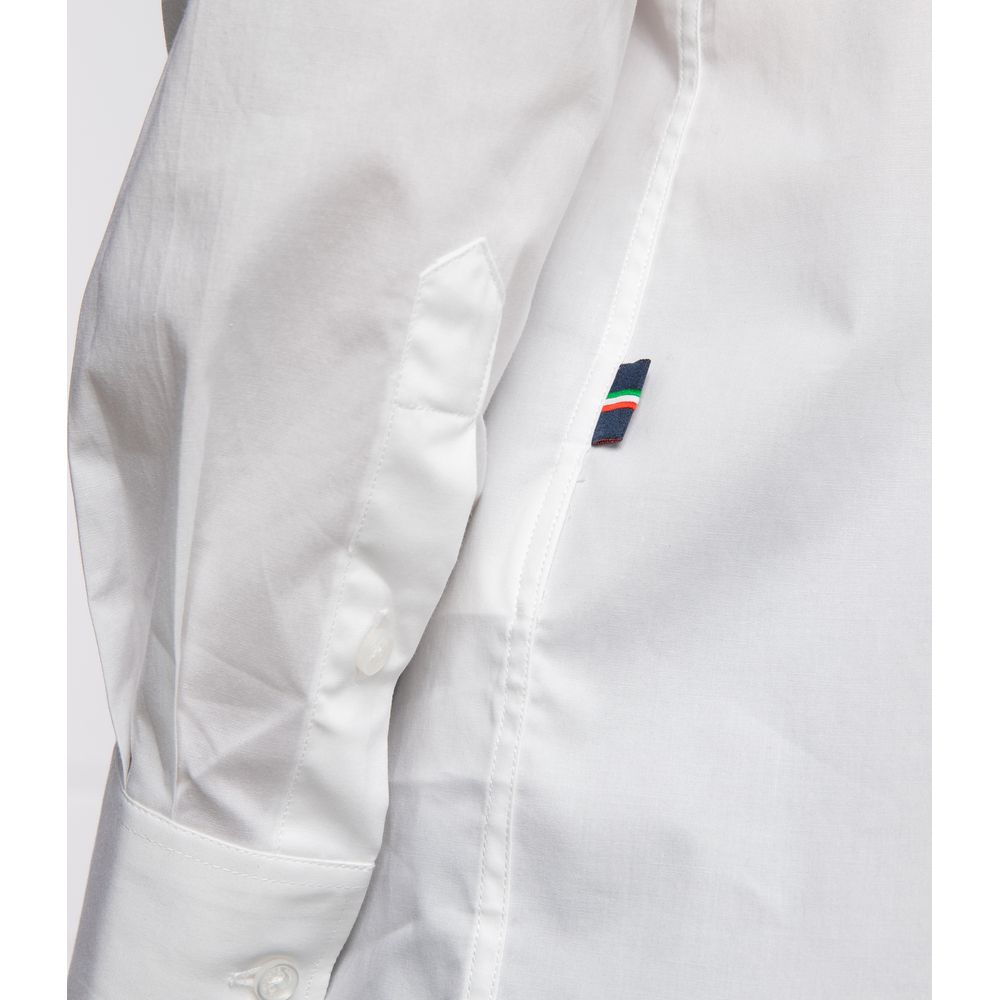 Chemise homme en coton blanc Aeronautica Militare