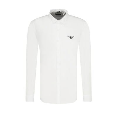 Chemise homme en coton blanc Aeronautica Militare