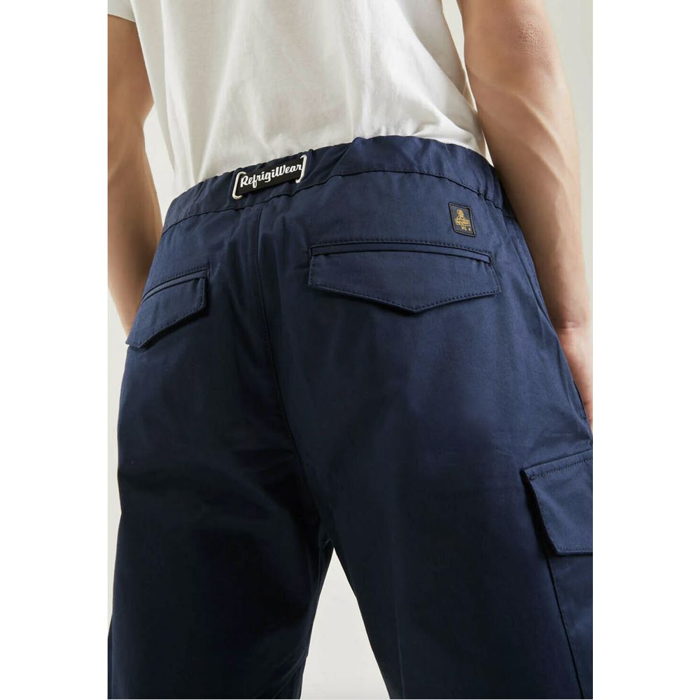 Short élégant en coton mélangé bleu Refrigiwear