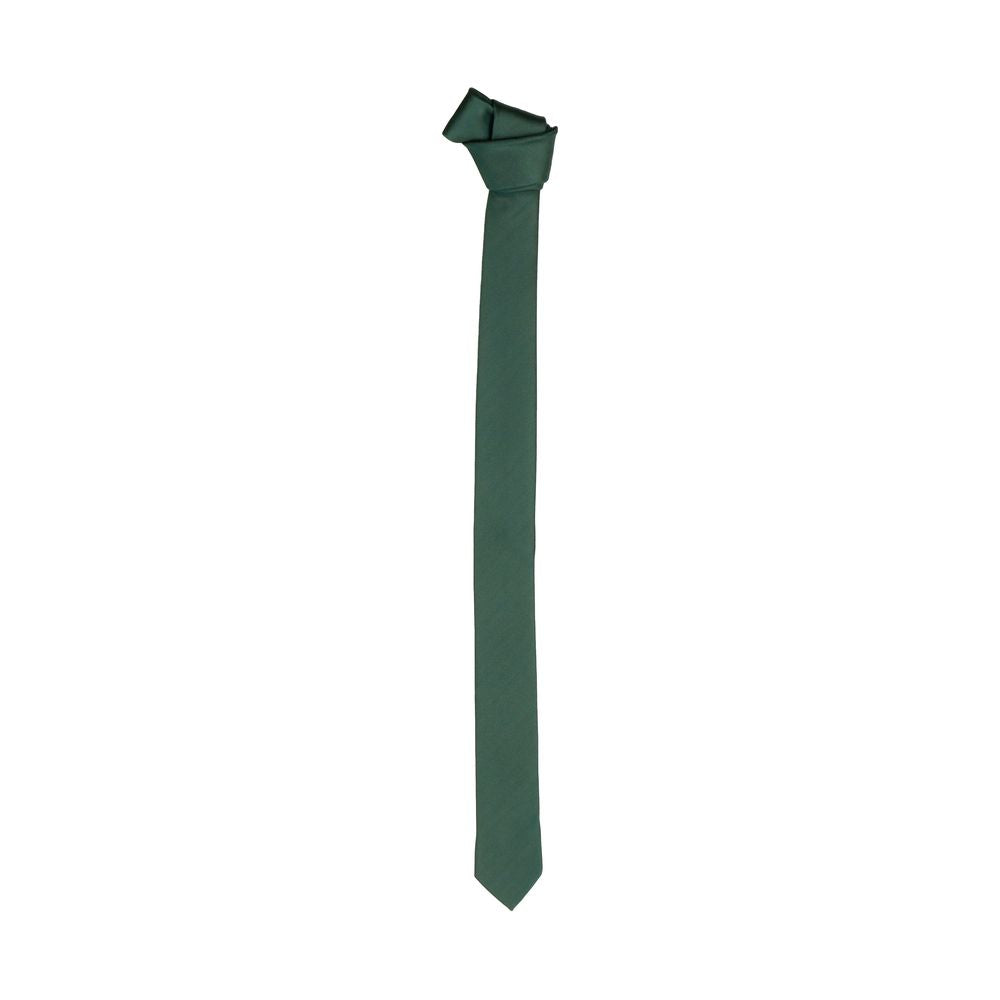 Emilio Romanelli Elegante groene zijden slanke stropdas